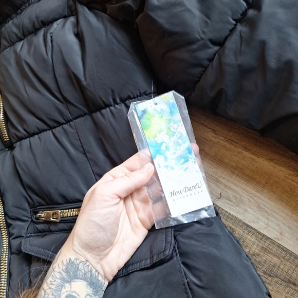 How Dare U Outterwear Puffer Coat Woman's Small/Juniors XL - Picture 3 of 14